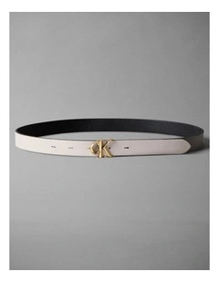 Calvin Klein Reversible Pebbled Leather Logo Belt
