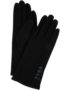 Button Trimmed Gloves
