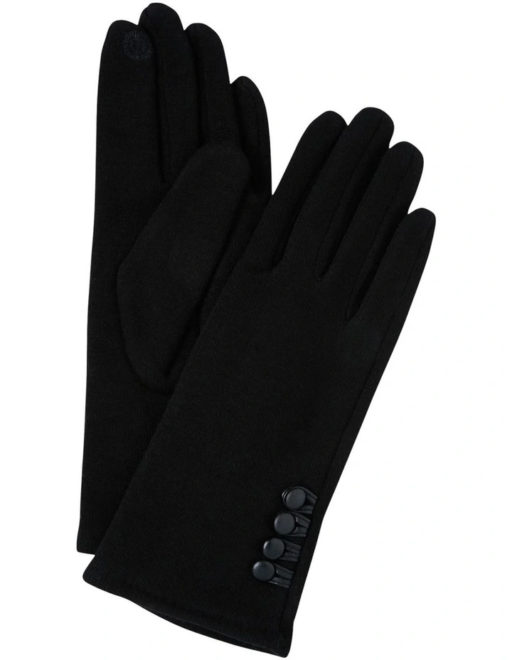 Button Trimmed Gloves image 1