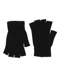 Jaylah Fingerless Gloves in Black