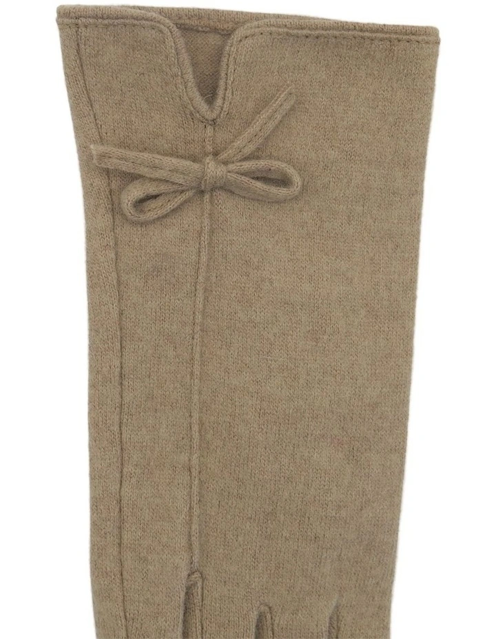 Angelica Wool Blend Gloves in Sandy Beige image 4