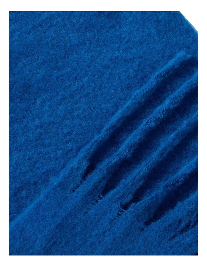 Solid Chunky Knit Winter Scarf in Blue image 2