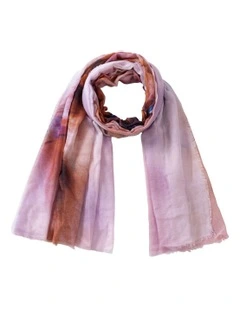 Floral Print Scarf in Pink