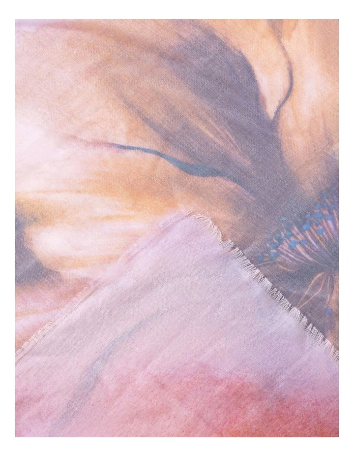 Floral Print Scarf in Pink image 2