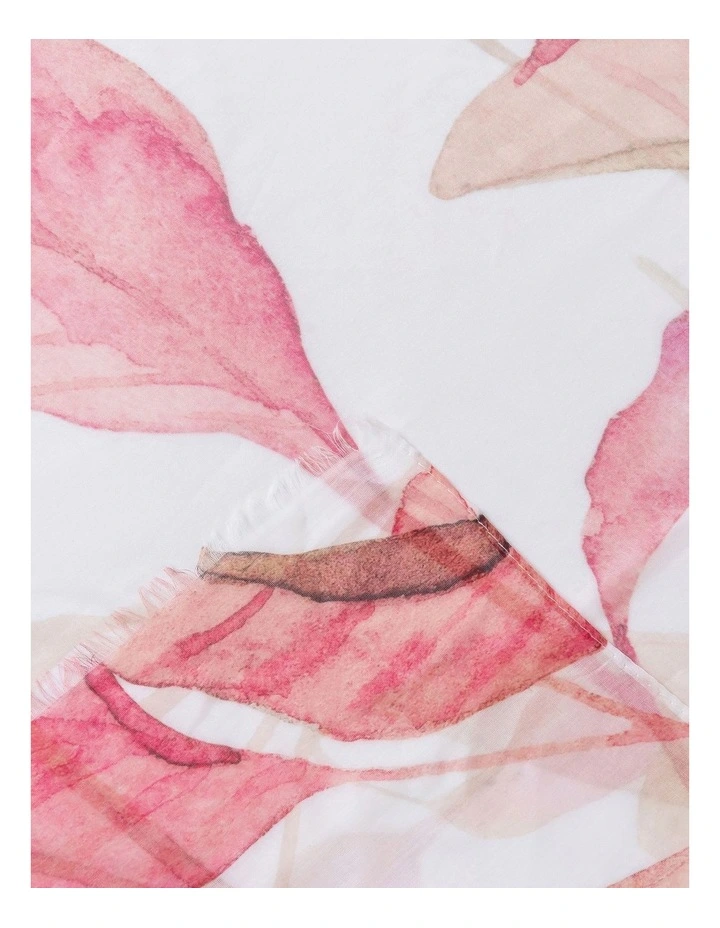 Leaf Print Scarf in Assorted image 2