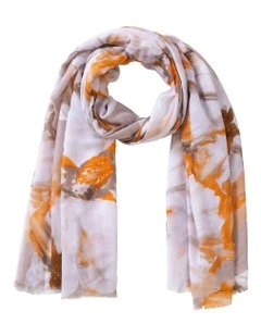 Floral Print Scarf in Pink