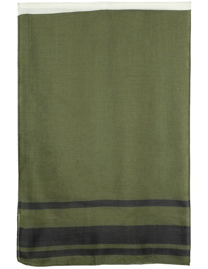 Eleanor Light-Weight Scarf in Khaki Green image 1