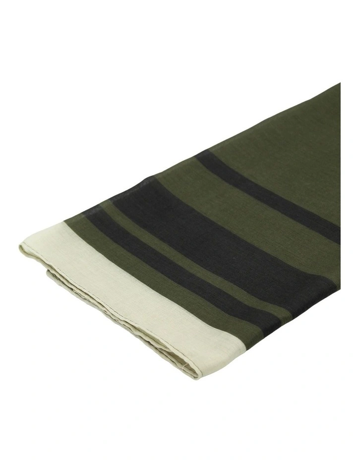 Eleanor Light-Weight Scarf in Khaki Green image 7