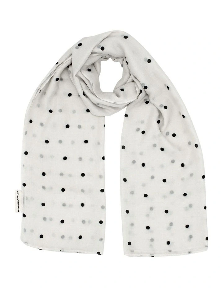June Light-Weight Scarf in White Cream image 3