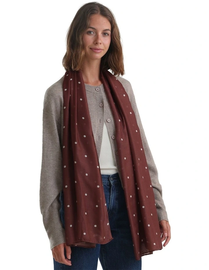 June Light-Weight Scarf in Brown image 2