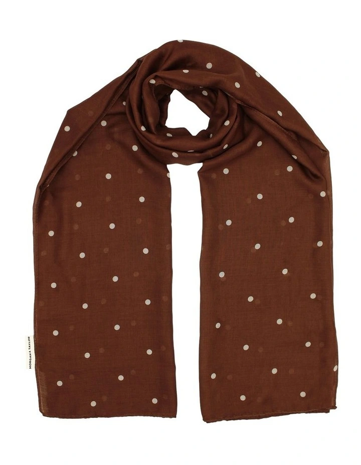 June Light-Weight Scarf in Brown image 3