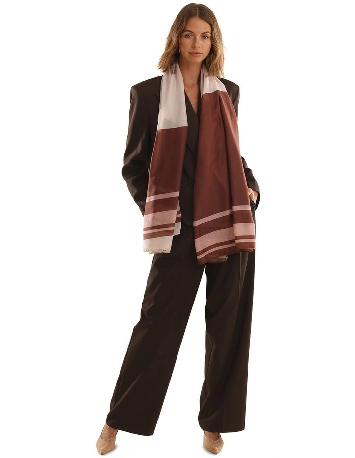 Eleanor Light-Weight Scarf in Brown image 2