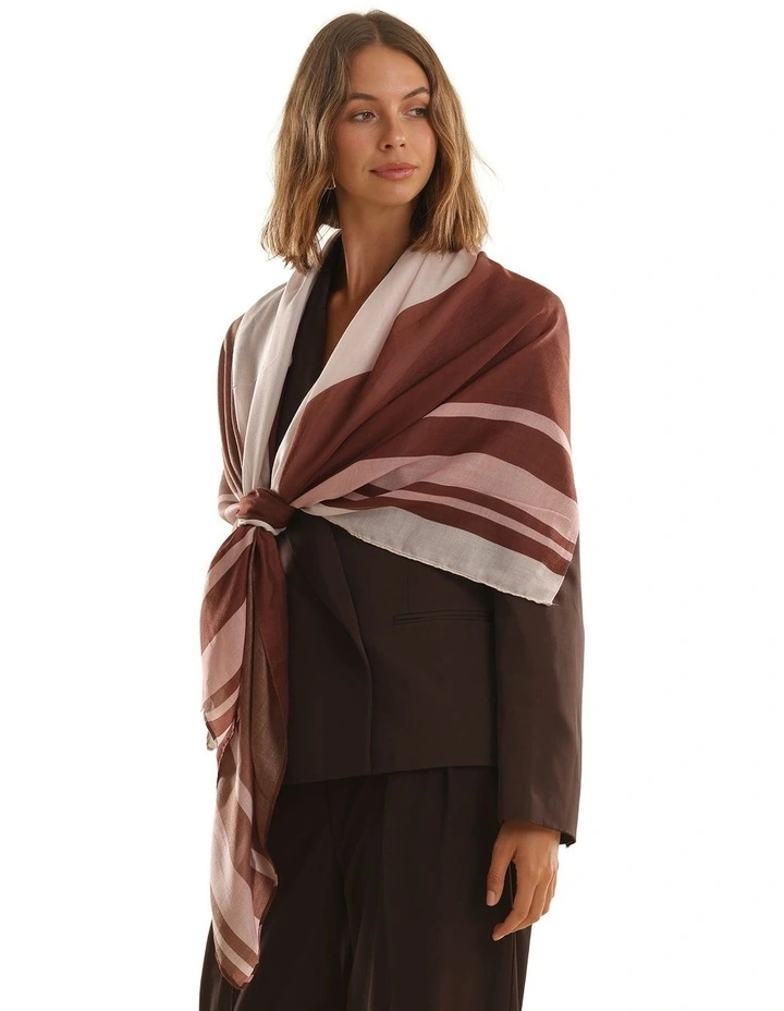 Eleanor Light-Weight Scarf in Brown image 3