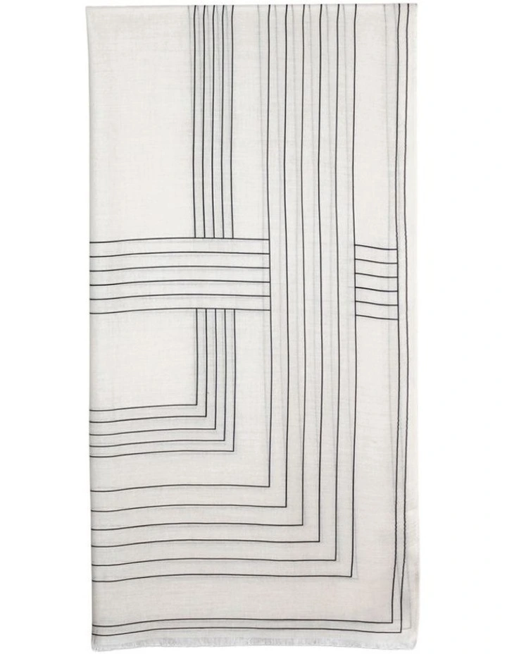 Maze Light-Weight Scarf in Beige image 1
