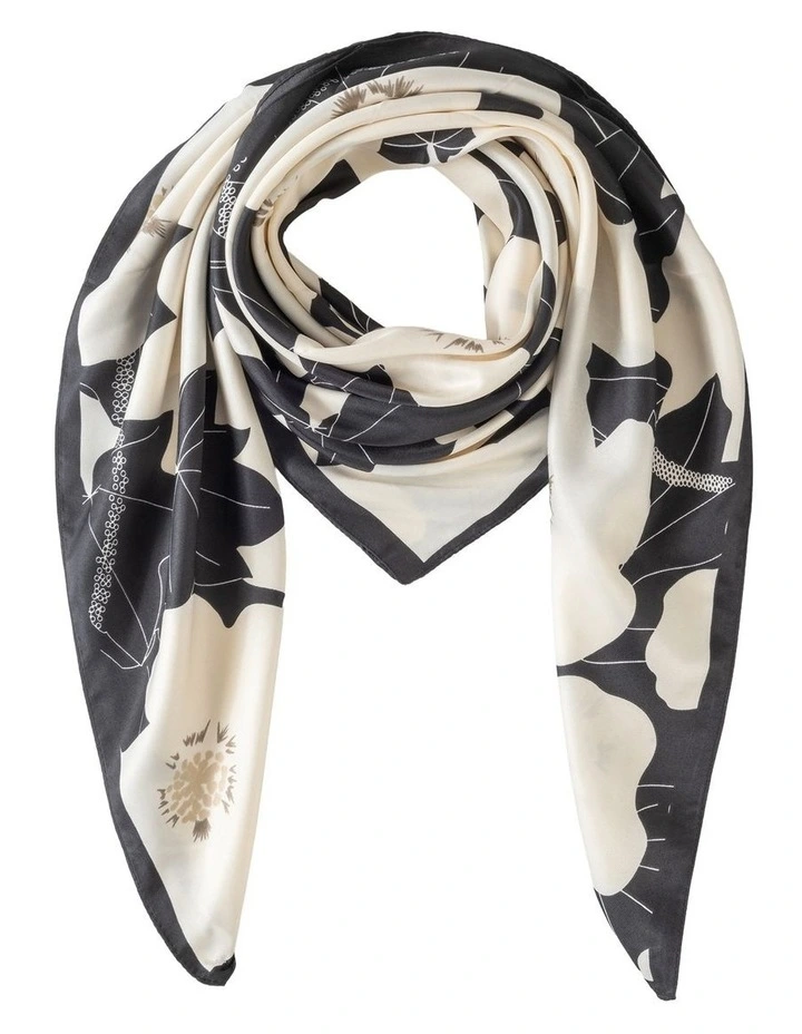 Large Square Neckerchief in Black Scarf image 1