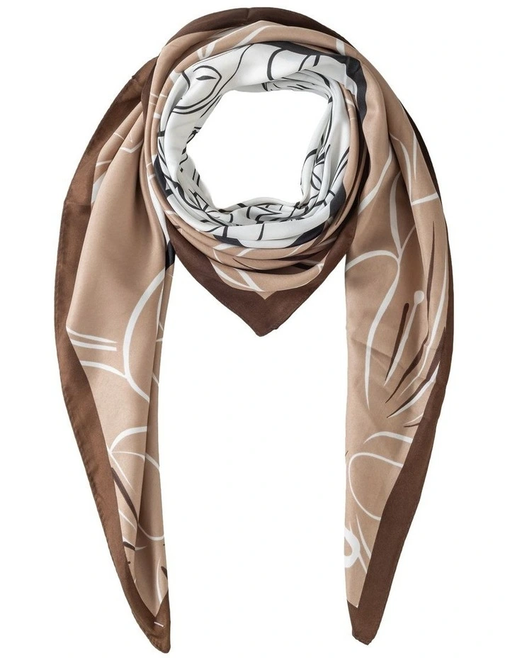Large Square Neckerchief in Cafe Scarf image 1