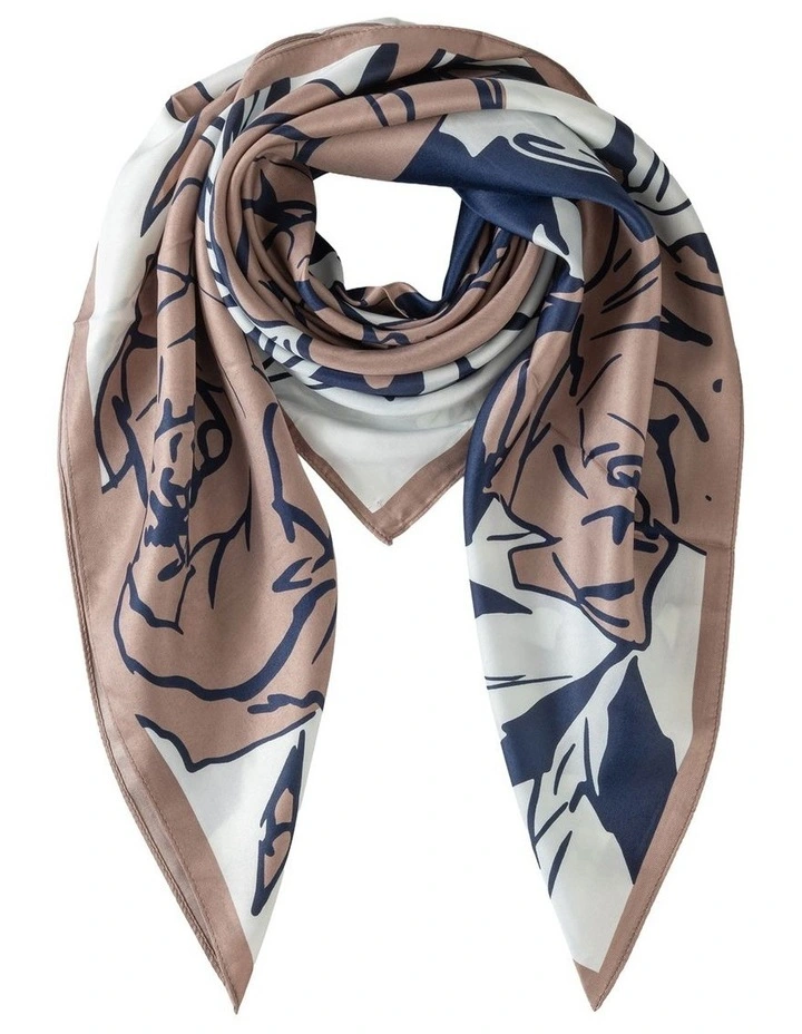 Large Square Neckerchief in Navy Scarf image 1