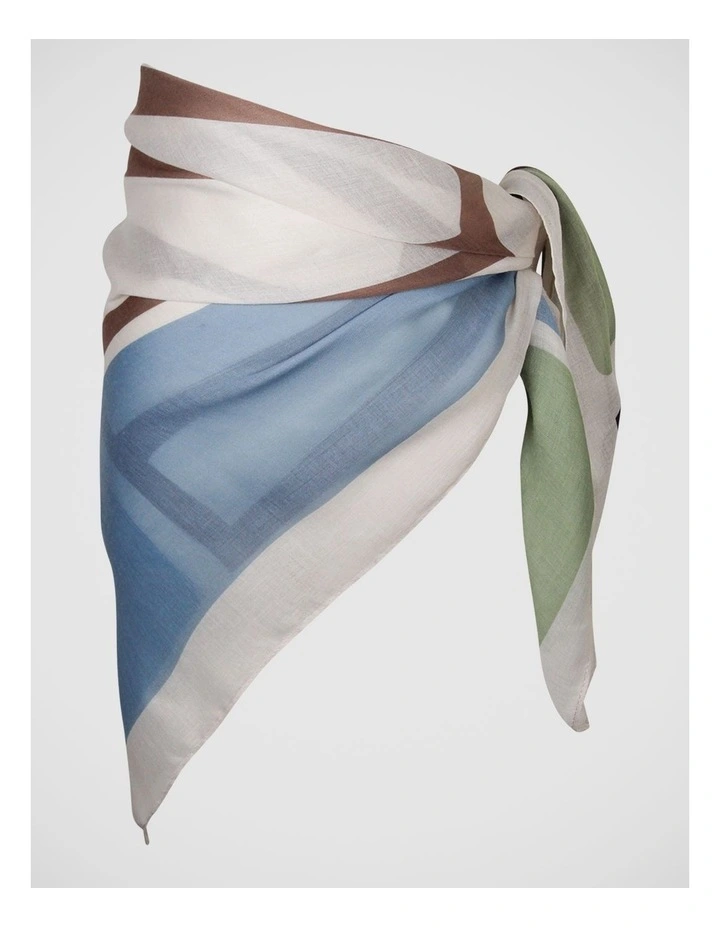 Morgan & Taylor Aquata Large Scarf in Blue image 3