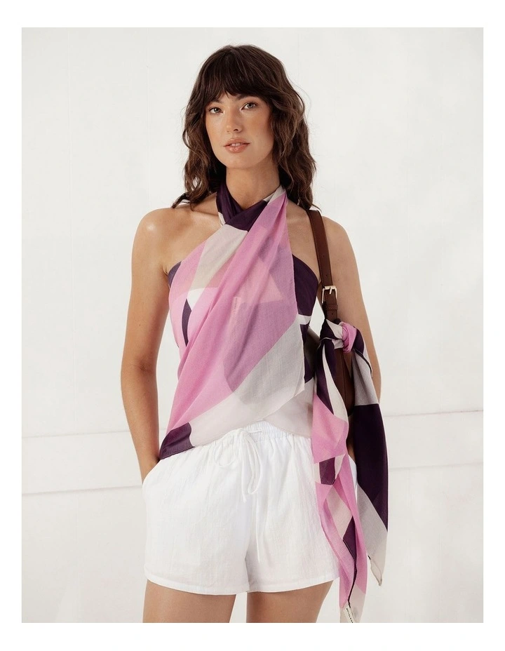 Morgan & Taylor Fern Large Scarf in Purple & Pink image 5