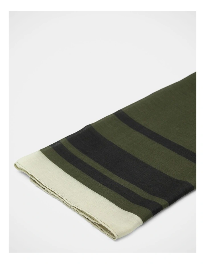 Morgan & Taylor Eleanor Light-Weight Scarf in Khaki Green image 7