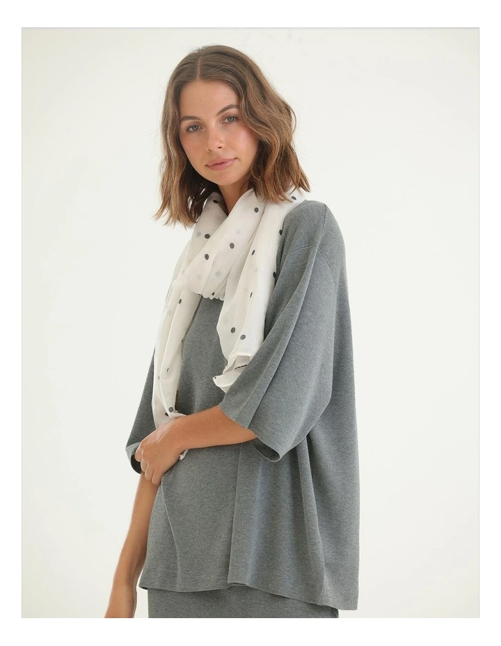 Morgan & Taylor June Light-Weight Scarf in Cream image 2