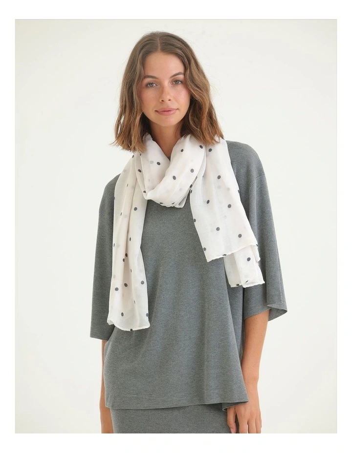 Morgan & Taylor June Light-Weight Scarf in Cream image 3
