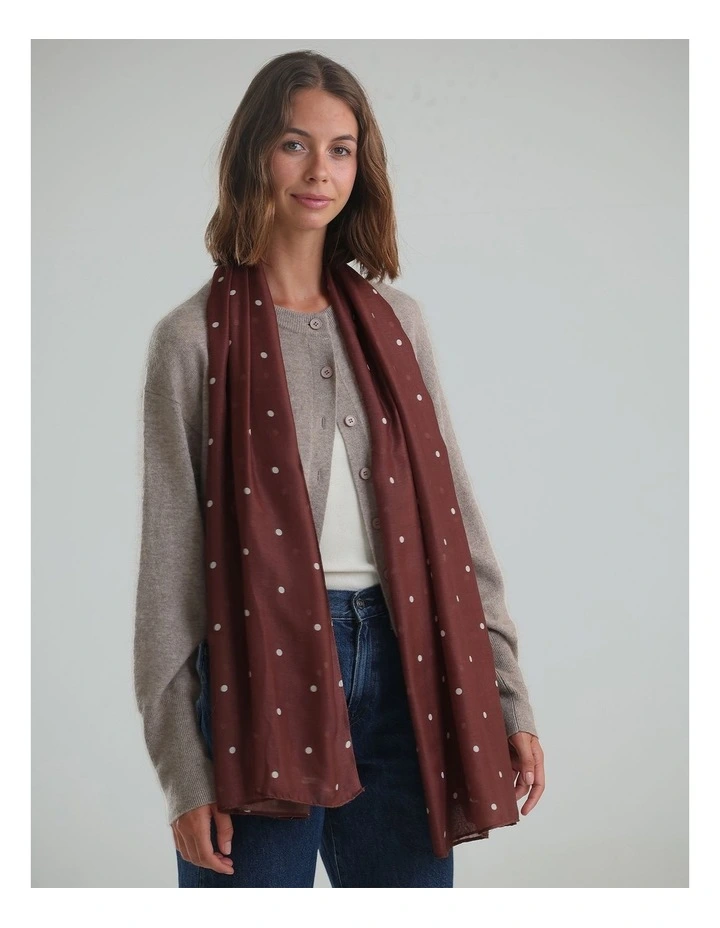 Morgan & Taylor June Light-Weight Scarf in Brown image 2