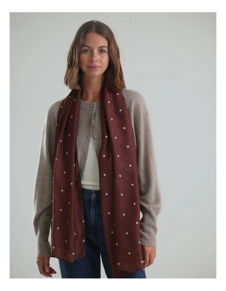 Morgan & Taylor June Light-Weight Scarf in Brown image 3