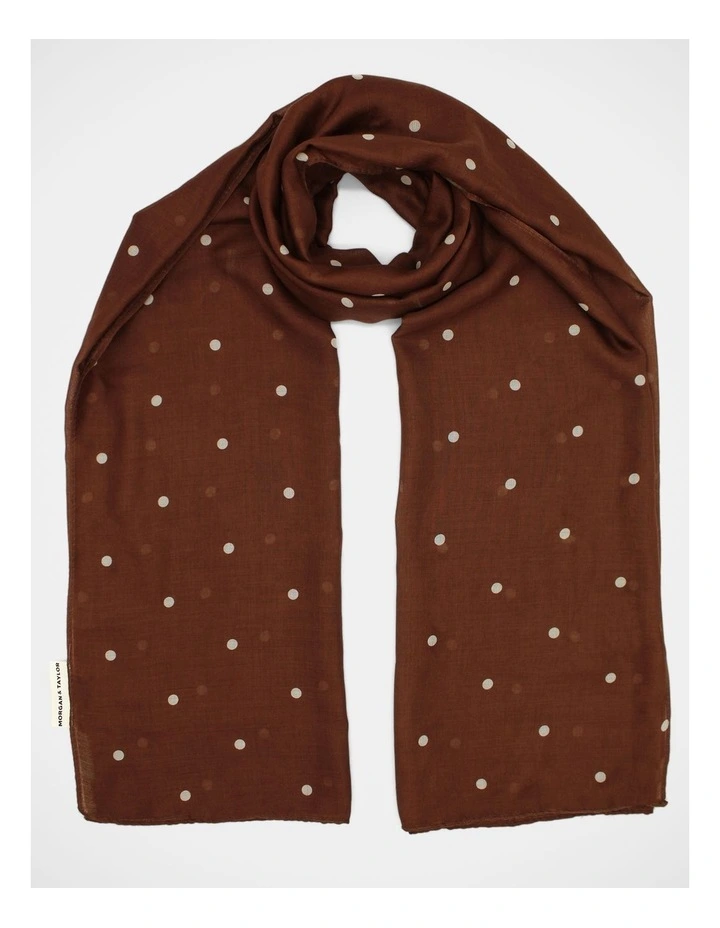 Morgan & Taylor June Light-Weight Scarf in Brown image 4