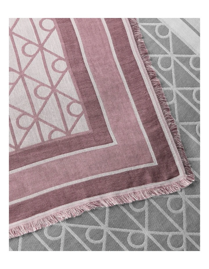 Emblem AOP Jacquard Square Scarf in Fudge image 3