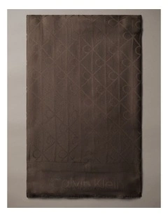 Satin Jacquard Logo Scarf in Delicioso