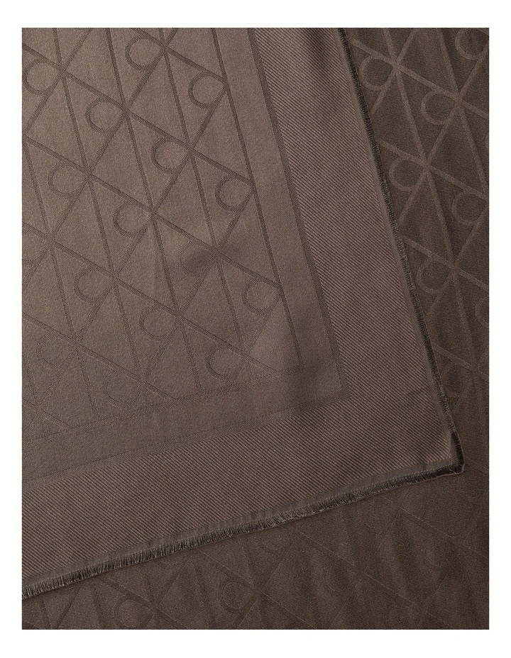 Satin Jacquard Logo Scarf in Delicioso image 3