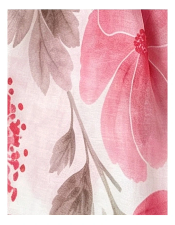 Gregory Ladner Floral Print Scarf Gnkf012M In Pink image 2