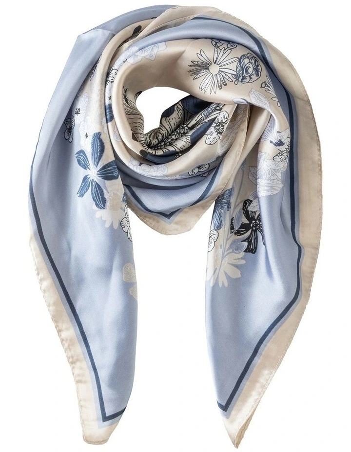 Gregory Ladner Floral Neckerchief Gnkf017M In Blue image 1
