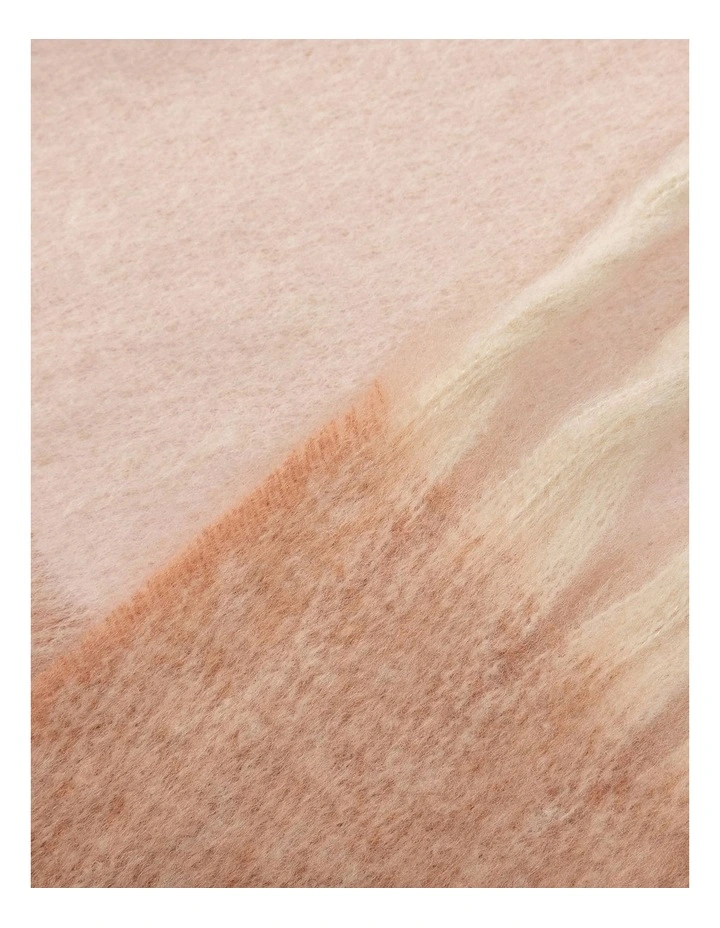 Chunky Stripe Winter Scarf in Pink/Grey image 2