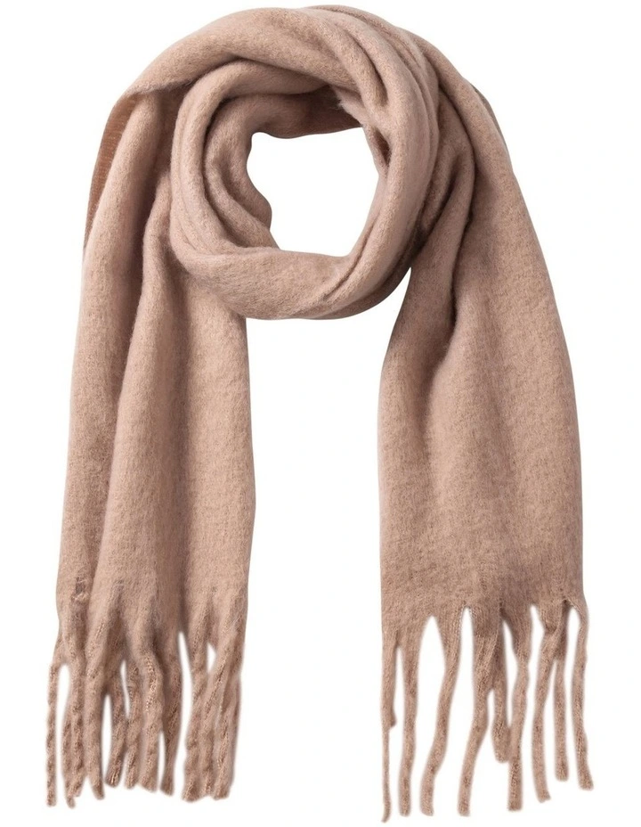 Solid Chunky Winter Scarf in Blush image 1
