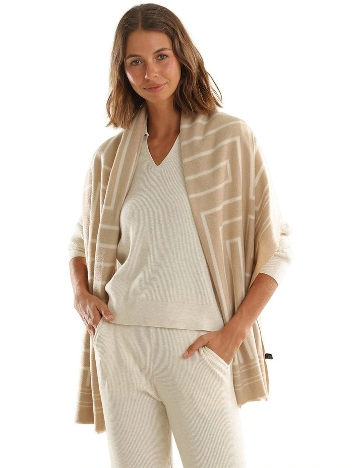 Aisha Scarf in Beige image 4
