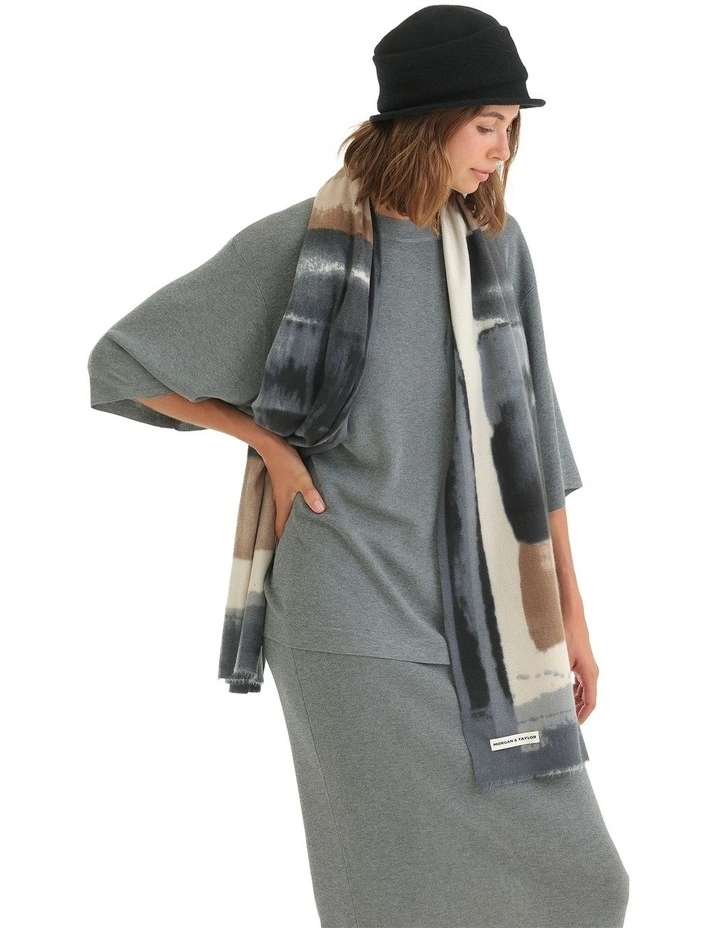 Aisha Scarf in Grey image 3