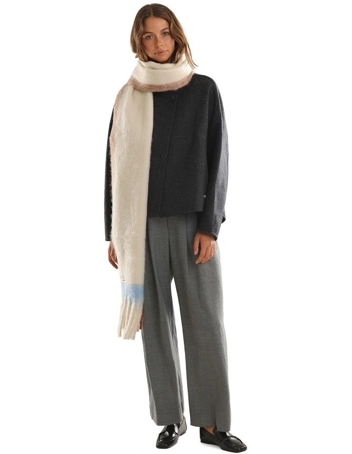 Mya Chunky Scarf in White Cream image 2