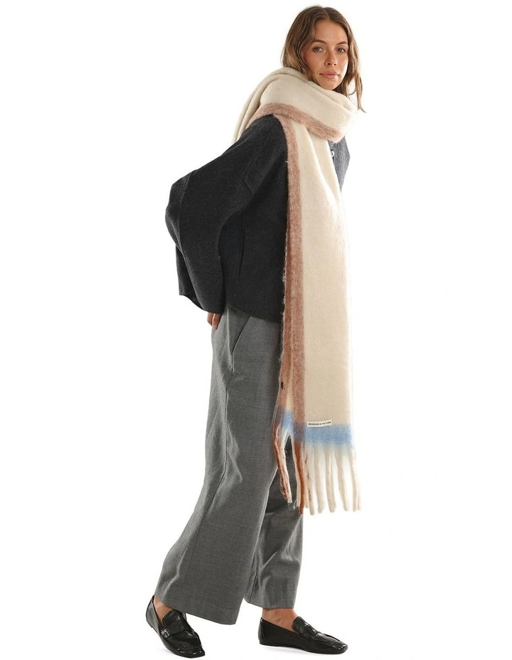 Mya Chunky Scarf in White Cream image 5