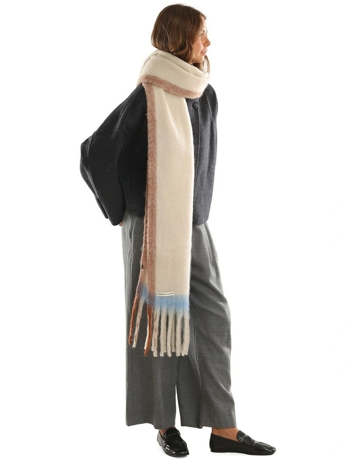 Mya Chunky Scarf in White Cream image 7