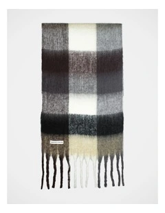 Emma Chunky Check Scarf in Brown