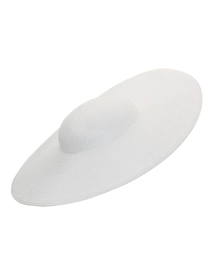 Mona Plate Racewear Hat in White image 2