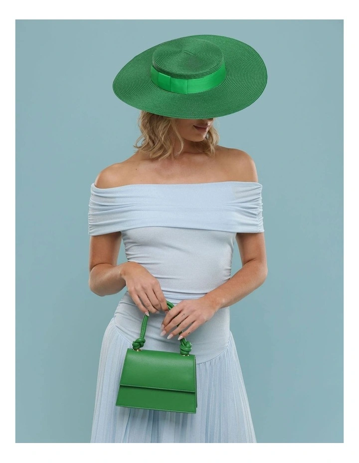 Macy Boater Racewear Hat in Emerald image 4