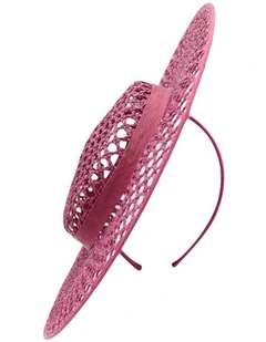 Cassy Boater Racewear Hat in Cherry