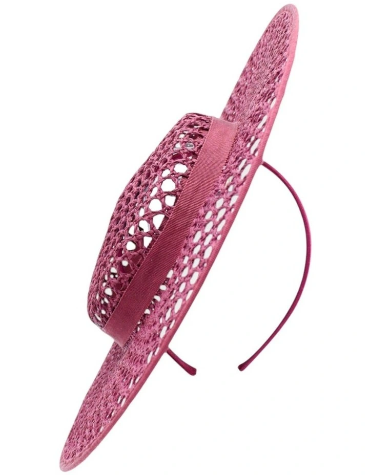 Cassy Boater Racewear Hat in Cherry image 1