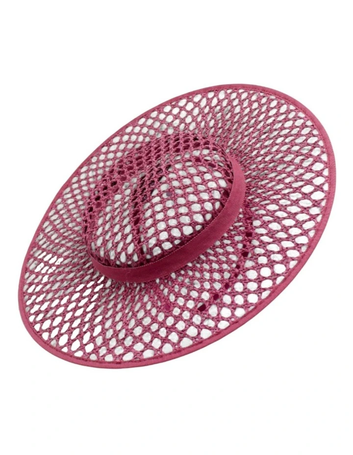Cassy Boater Racewear Hat in Cherry image 5
