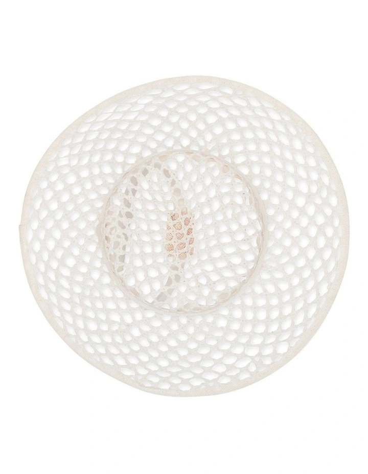 Cassy Boater Racewear Hat in White image 5