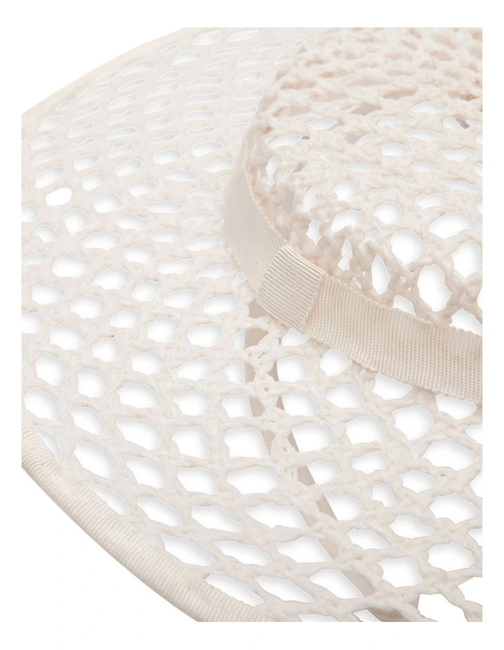 Cassy Boater Racewear Hat in White image 6