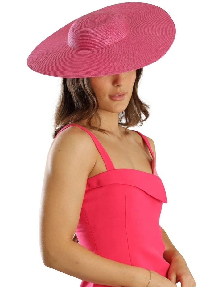 Mona Plate Racewear Hat in Hot Pink image 2